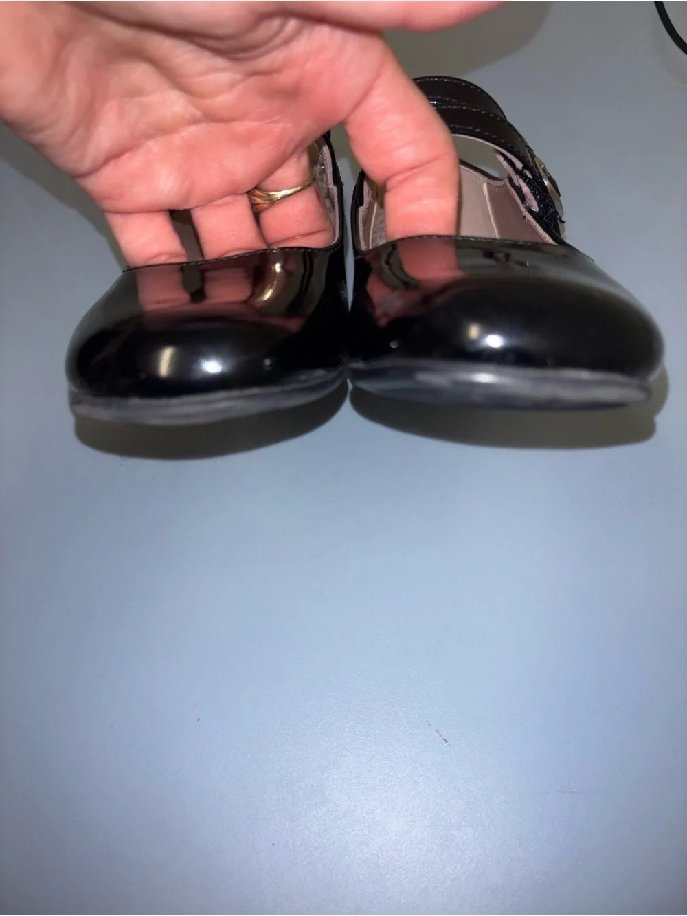 Christie & Hill Kids Black Patent Double-Strap Mary Jane Dress Shoes. New no box